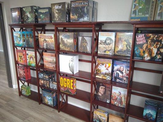 We cary a diverse selection of tabletop games for everyone from small children to dedicated war gamers. special orders welcome.