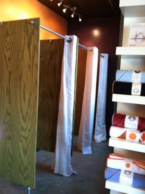 Three dressing rooms in addition to the bathroom with shower.