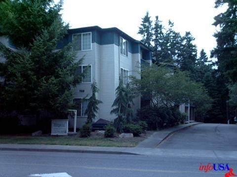 View of the apartments from the road.