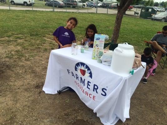 Lemonade stand at the 3&2 baseball fields 2015 spring season.