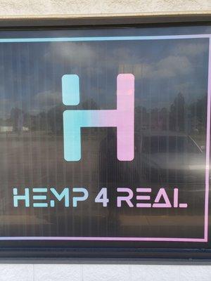 Hemp 4 Real LLC Window Advertising at CBD 4 REAL