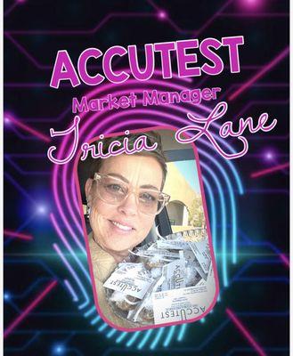 Meet Tricia Lane, she is the market manager for Accutest. She is a mother, wife & mimi of 5 beautiful grands & soon to be a GREATMIMI! :D