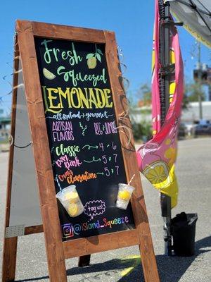 Bomb Lemonade Menu