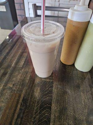 Medium horchata. Good size.