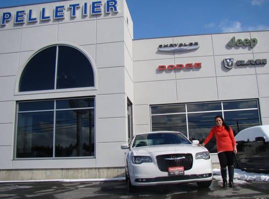 Congratulations Lana Voisine of Wallagrass on the purchase of your new 2015 Chrysler 300 S! Thank you for choosing Pelletier Motors for your