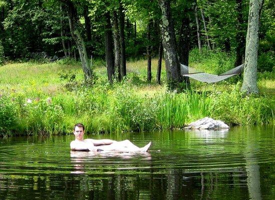 Frog Meadow's spring-fed swimming pond