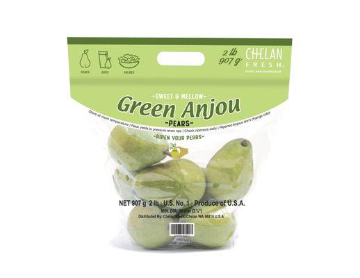 2lb Green Anjou pouch bag.