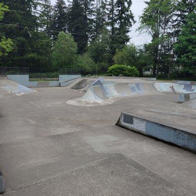 An impressive skate park here.