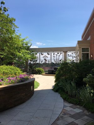 Healing garden for patients, visitors and staff to enjoy. (Part of the Godwin Research laboratory building)