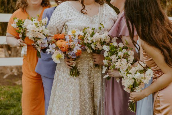 bouquets for myself and my bridesmaids