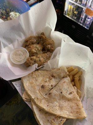 Quesadillas and Wings