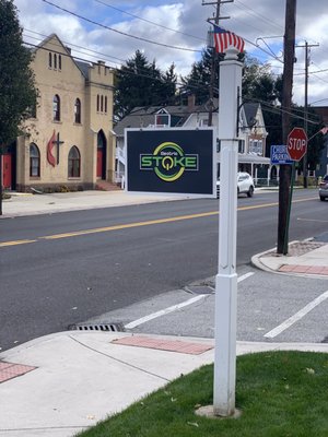 Sign on bridge st