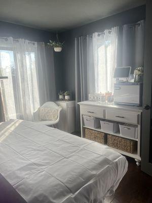 Our waxing and facial treatments room