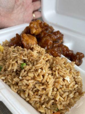 Combo A . I got General chicken and fried rice