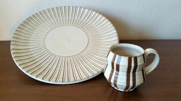 The platter and mug I purchased from Ayers' shop in Waterbury