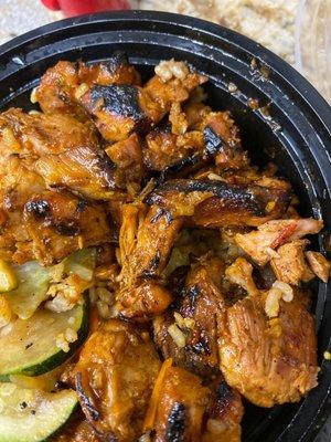 Burnt Spicy chicken bowl.