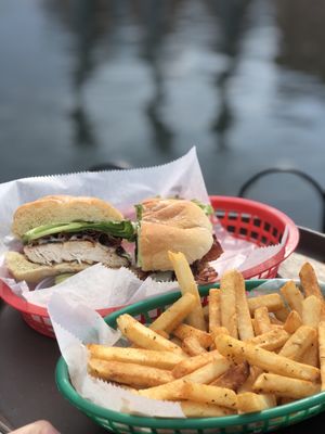 Grilled Chicken Sandwich and Seasoned Fries