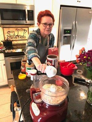 Meet Ginnie, she is cooking up some tasty treats for your fur babies!