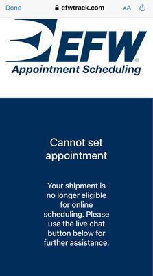 Can't set an appointment?!!!