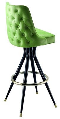 Button Tufted Bar Stool