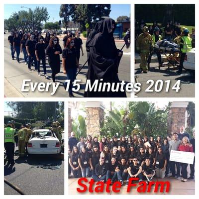 State Farm along with Pomona PD, educating kids about the dangers of drunk driving.