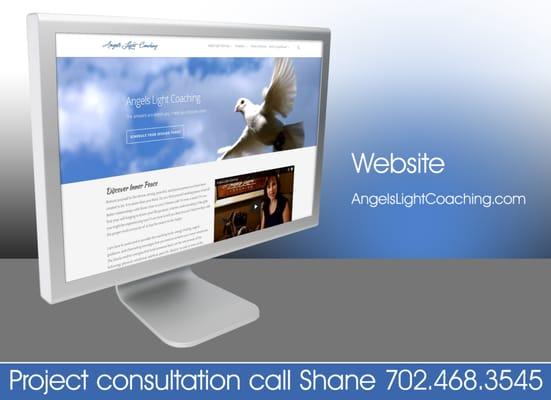 Website Design and Development | Dieter Designs | 702.468.3545 | Live link to website: http://angelslightcoaching.com/