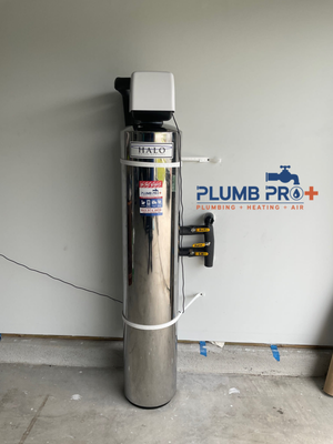 Our techs can install water filtration systems. This customer had our technicians install a  Halo whole house filtration system.