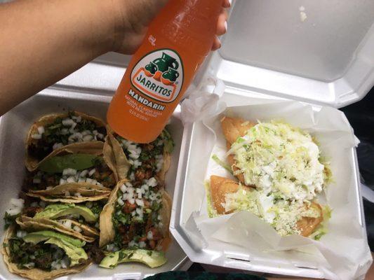 Empanadas and delicious tacos!!