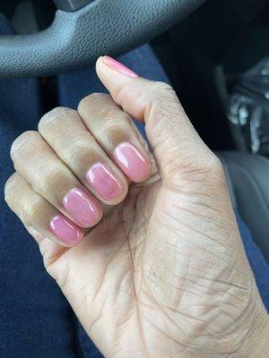 Gel manicure - translucent pink