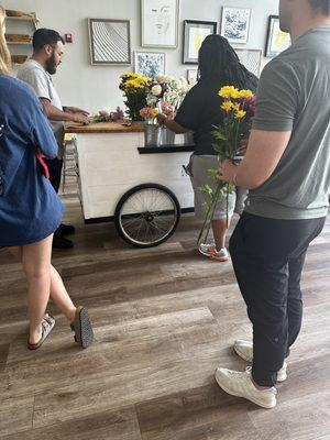 Bike for floral arrangement