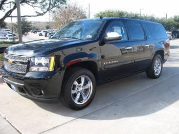 Luxury black SUVs