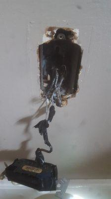 Burnt outlet