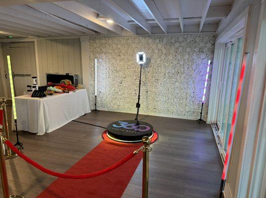 360 Photo Booth, props table, RGB lights.