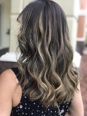 Beautiful Beunette Balayage by Alejandra Jim Hair Colorist Miami