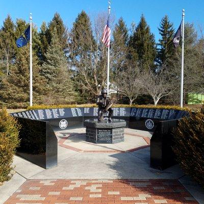 central grounds for dedications and flags