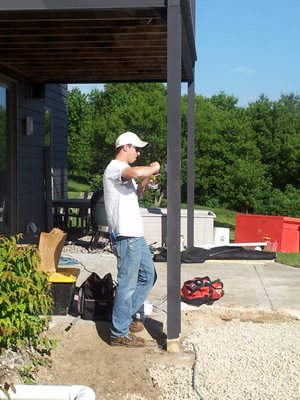 Willie wiring a pool cover switch