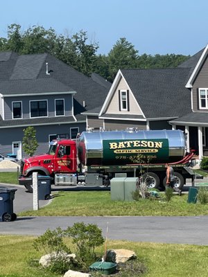 The truck servicing our street.