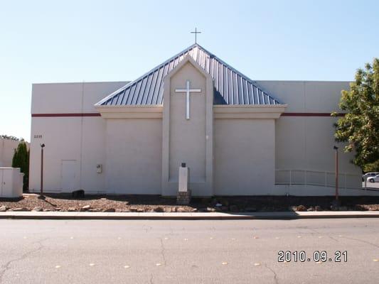 Front of church as viewed from Pillsbury Rd.