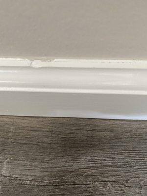 Paint on baseboards