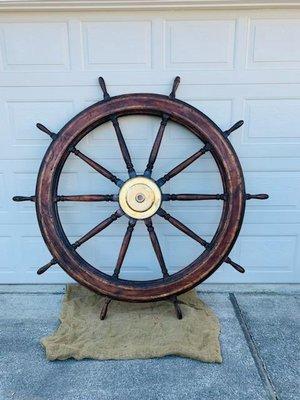 ANTIQUE 6' SHIP's Wheel from a Fidalgo Island home is on sale...