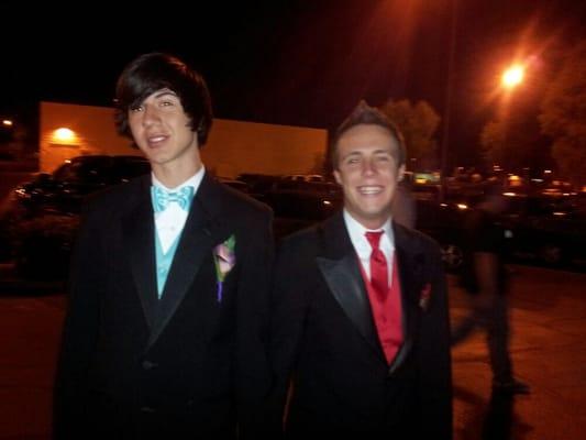 The boys looked sharp in there tuxs for prom