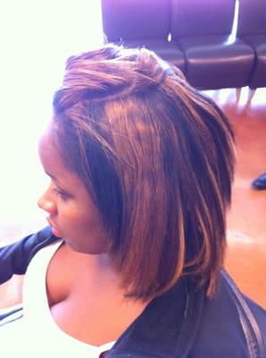 The bleach made my hair fall out . BEWARE OF SHEARS / united beauty . I had virgin hair , Vicky was the first to put chemicals