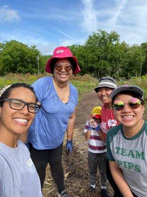 Community service with one of our many partners, White Harvest Farms!