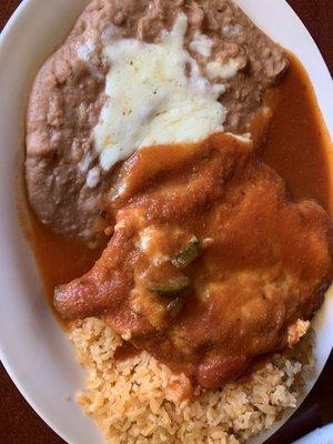 the chili relleno was the bomb! and those beans