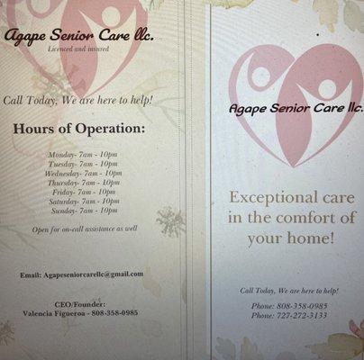 Agape Senior Care LLC