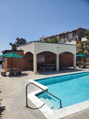 Shade at the poolside