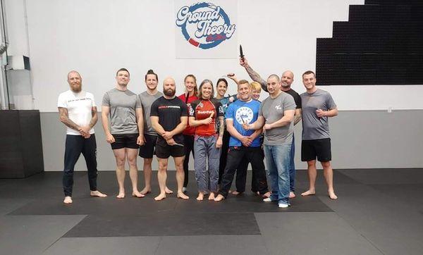 Knife defense class