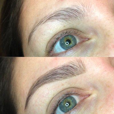 Brow wax and tint