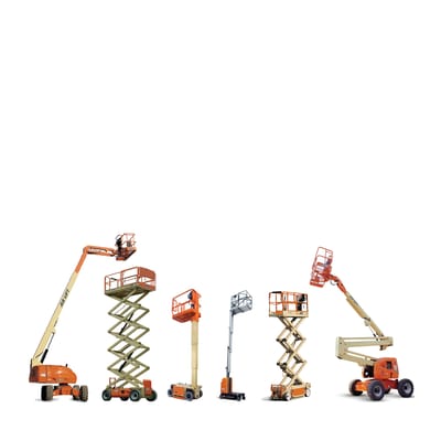 Aerial Work Platforms including: Boom Lifts, Scissor Lifts, 1-man Personnel Lifts, Atrium Lifts, Vertical Mast Lifts, and Tou...