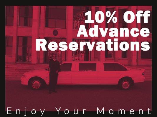 10% Off Advanced Reservations